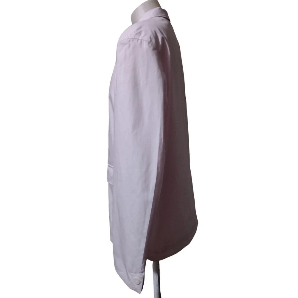 Zara Men's Blazer Suit Jacket 40 US 50 EUR Pale Pink Poplin Sportscoat Button Up